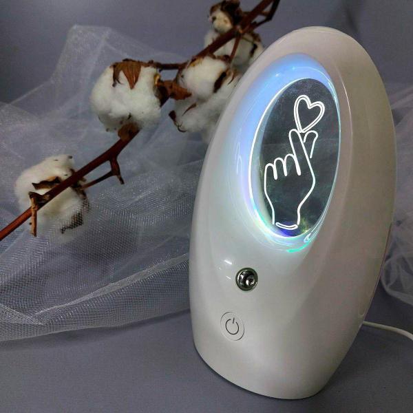 Ультразвуковой увлажнитель (аромадиффузор) воздуха –ночник Humidifier Q2 с 3D подсветкой 320 ml